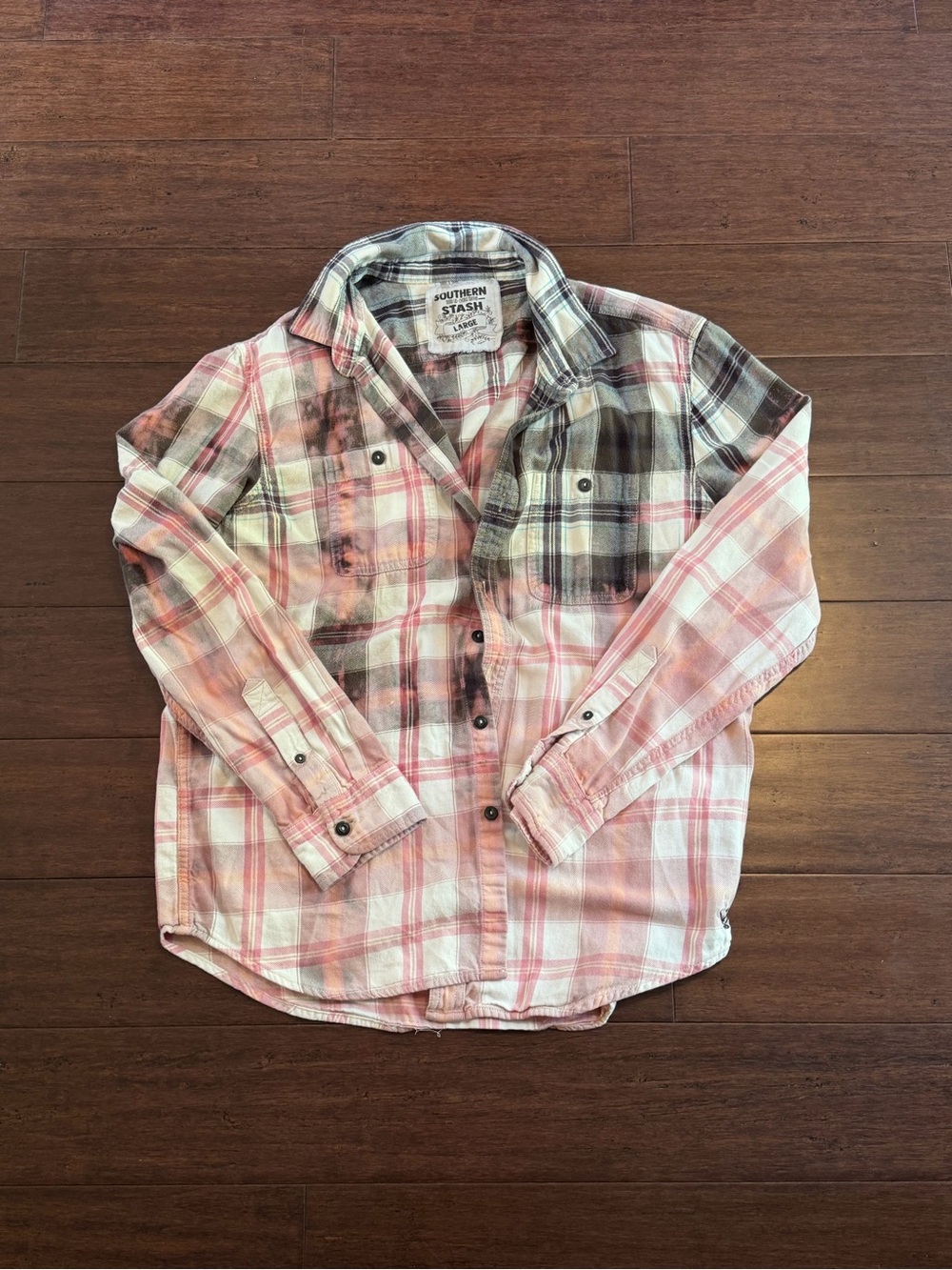 American Eagle Outfitters Boho Pink Plaid Button-Down Shirt